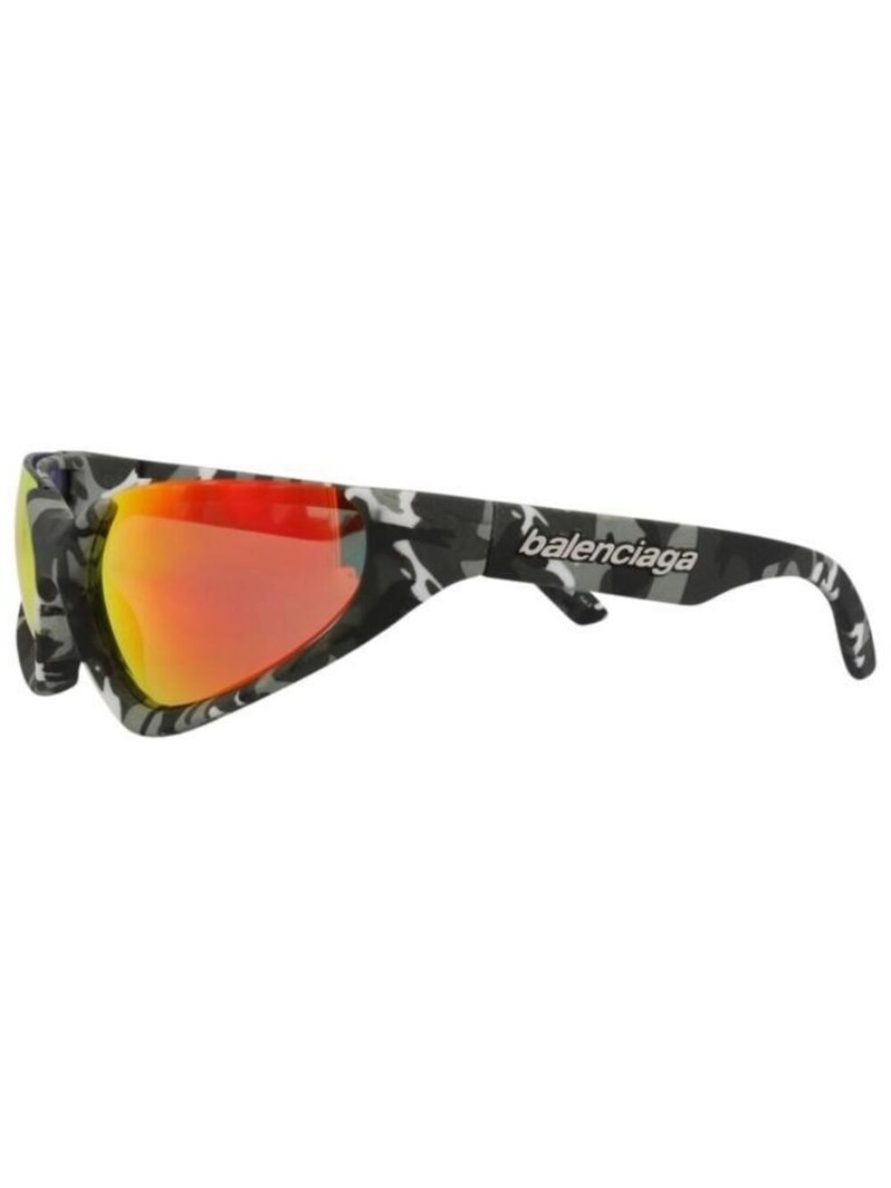 New Balenciaga Unisex Shield/Wrap Grey Grey Red Fashion Designer Sunglasses